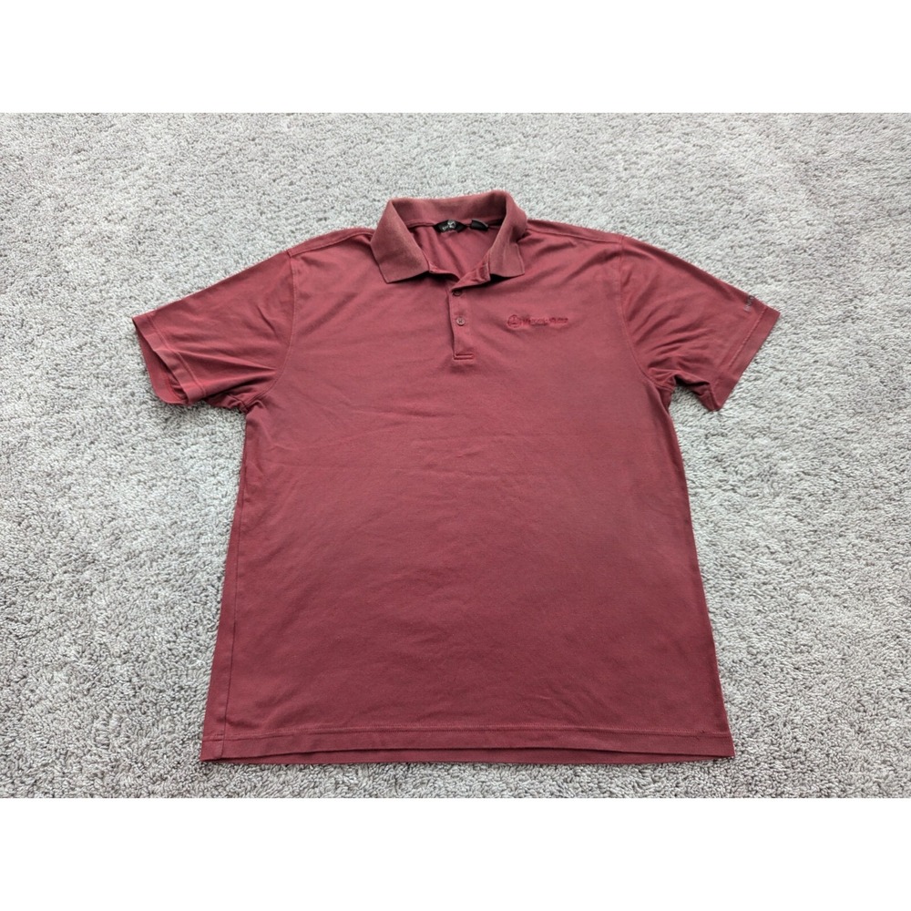 Eddie‎ Bauer Polo Shirt Mens Large Mercedes Benz Logo Red